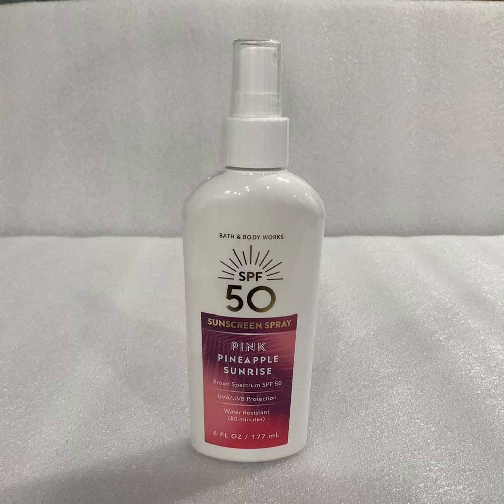 Bath and Body Works SPF 50 Pink Pineapple Sunrise Sunscreen Spray